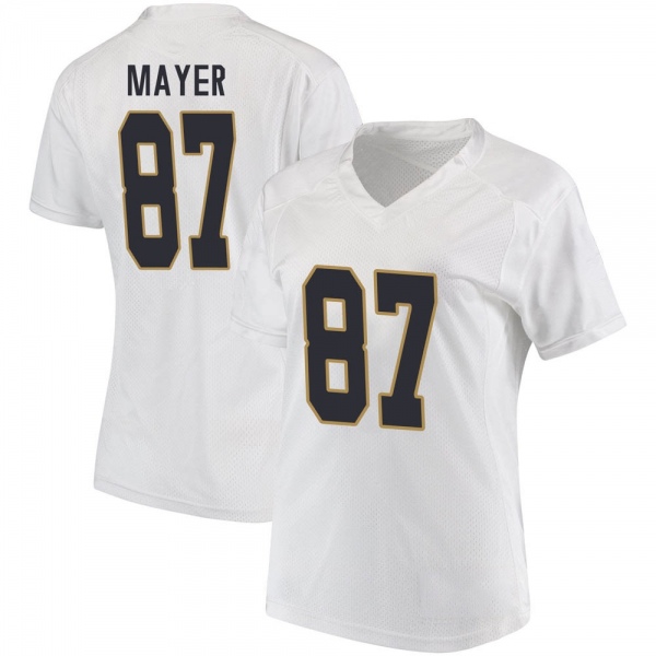 Michael Mayer Notre Dame Fighting Irish NCAA Women's #87 White Game College Stitched Football Jersey UZW2755LU